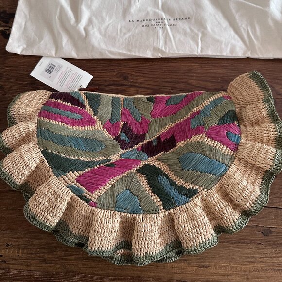 Sézane Mila pouch in multi ecru, NWT! - Picture 2 of 5